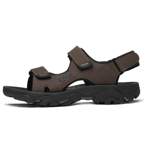 

casual men summer sandals women flat luxurys designers sandy beach shoes breathable and lightweight slippers, Black