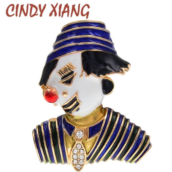 

pins, brooches cindy xiang exaggerate enamel metal clown brooch for women girls pins lapel badges bag decorations party jewelry 3 colors, Gray