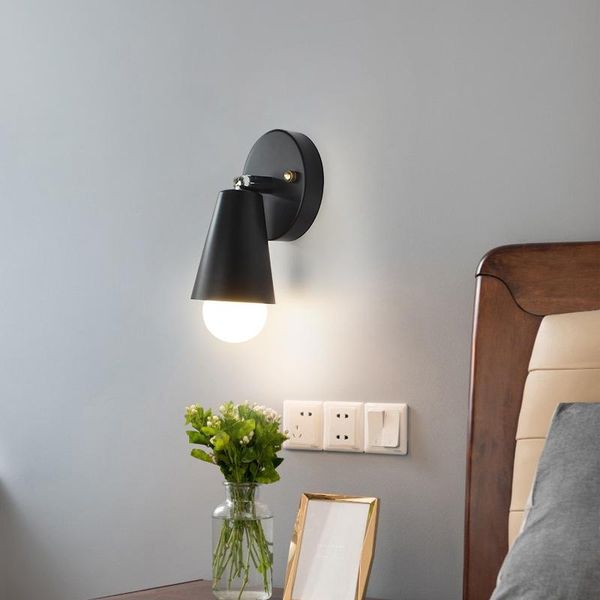 

retro wall lamp vintage lights black bedroom bedside lamps for loft aisle decora home lighting indoor