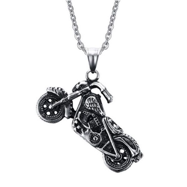 

pendant necklaces necklace punk style men's fashion boys, Silver