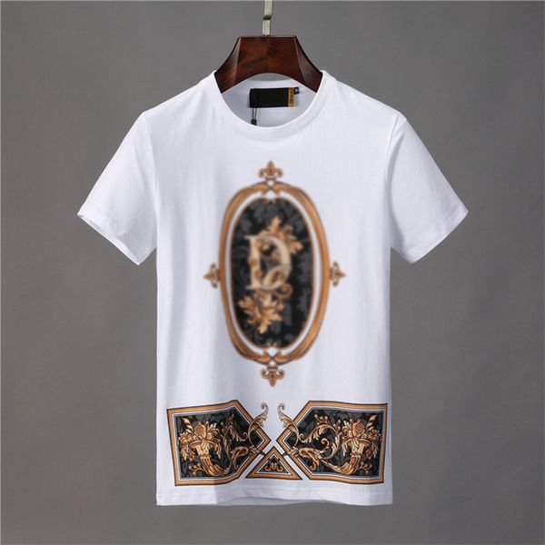 

2021 crown king designer mens t shirt summer fashion letters tees classic royal short sleeve streetwear hip-hop shirts europe america casual, White;black