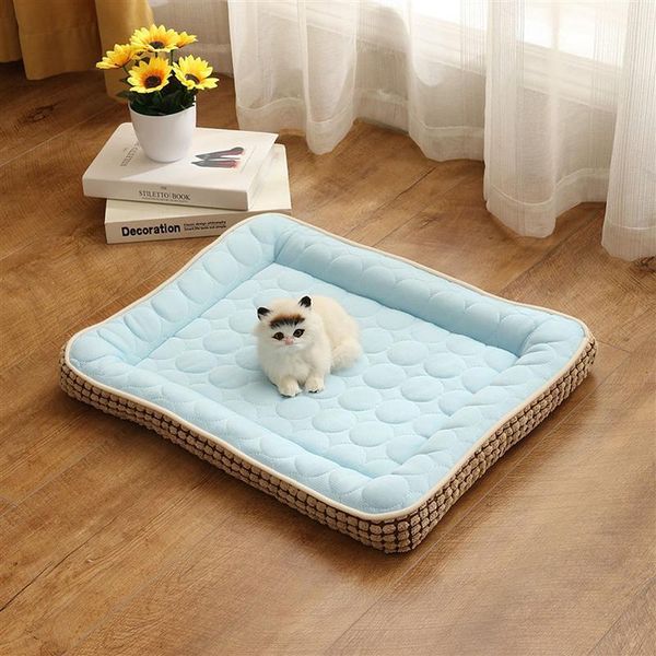 

kennels & pens cooling dog bed summer ice pet pad cushion sleeping breathable mat