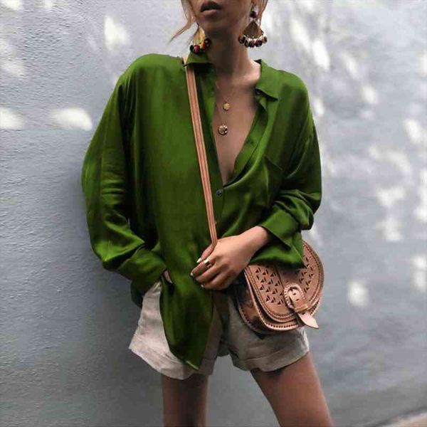 

style plus size womens blouses long sleeve with v-neck loose ladies shirt pure color casual womens, White