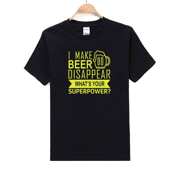 

men's t-shirts mens what's your superpower short sleeve cotton t-shirt beer man clothings funny i make disappear t shirts, White;black