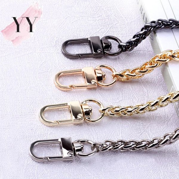 

bag parts & accessories 120cm/100cm metal purse chain strap handle replacement handbag shoulder gold/silver/black