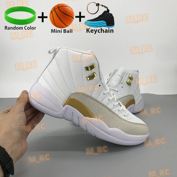 

basketball shoes 12s mens sneakers university gold cny cherry flu game white dark grey french blue sports trainers with keychainchli