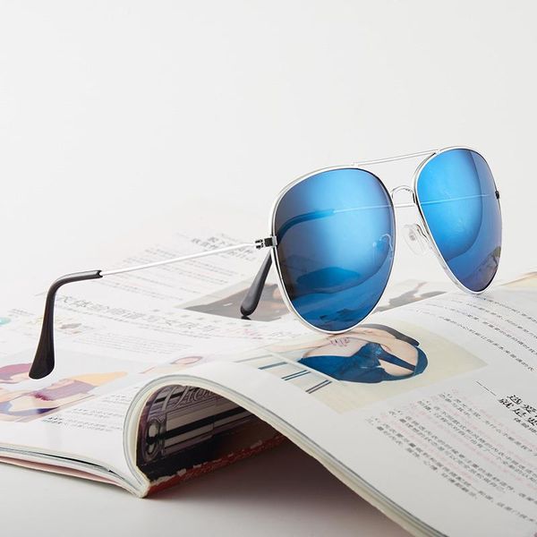 

sunglasses color film big frame men's and women's metal, White;black