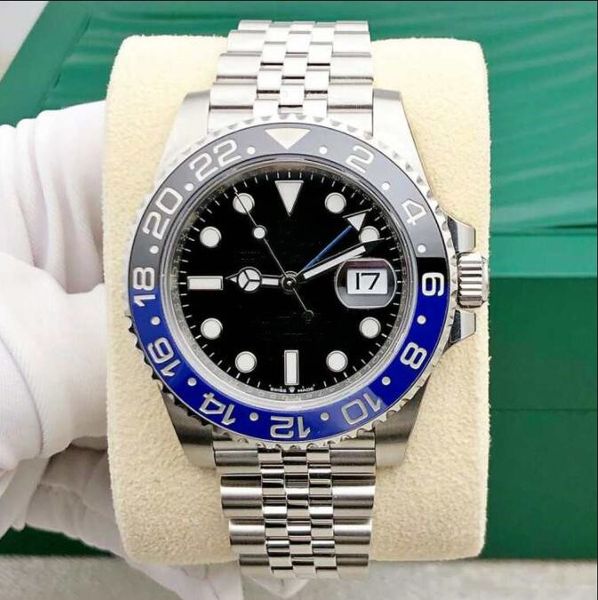 

original box paper waterproof watch 126715 116710 40mm calendar black dial rose gold stainless steel bracelet luxury mens watches montre de, Slivery;brown