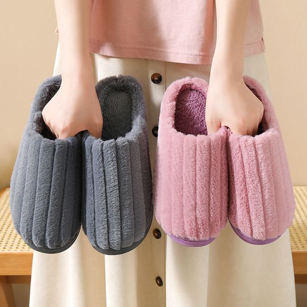 

luxury slippers 2021 cotton slippers for women in autumn and winter, Black
