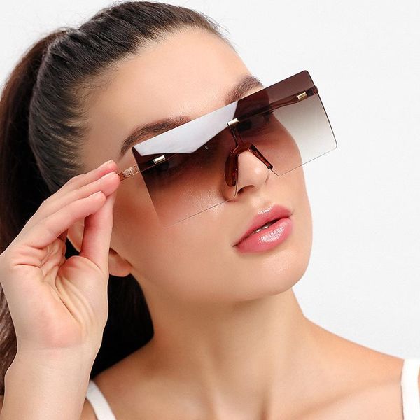

fashion sunglasses frames 2021 personalized meter nail large frame trend ocean glasses, Black