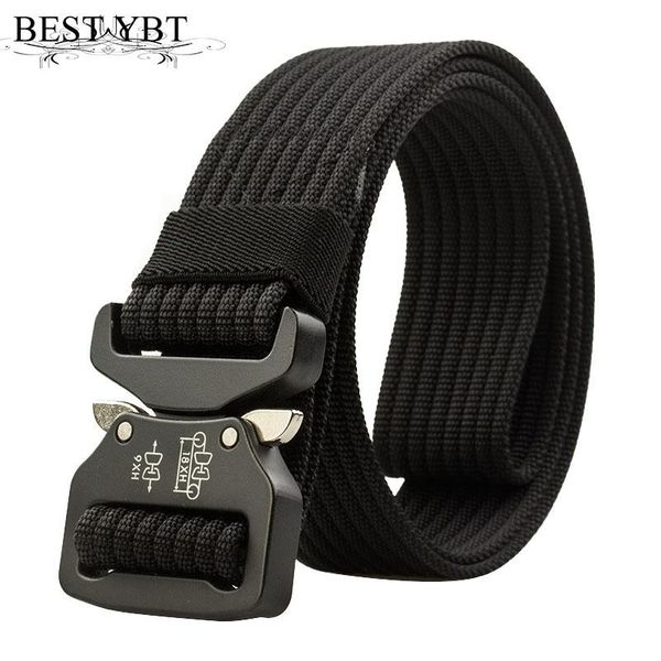 

nylon belt alloy insert buckle men quick release sport cowboy and women casual belts, Black;brown