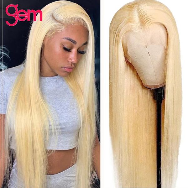 

lace wigs 613 front wig human hair hd transparent frontal gem straight brazilian, Black;brown