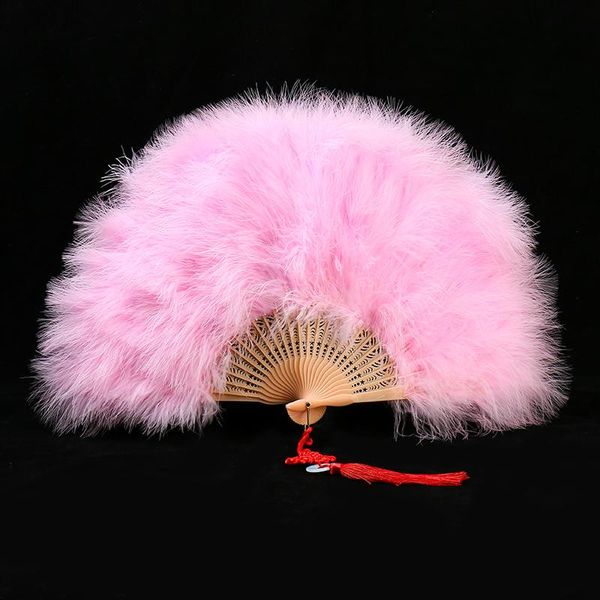 

other home decor thickened feather fan show stage performance dance antique plush folding props