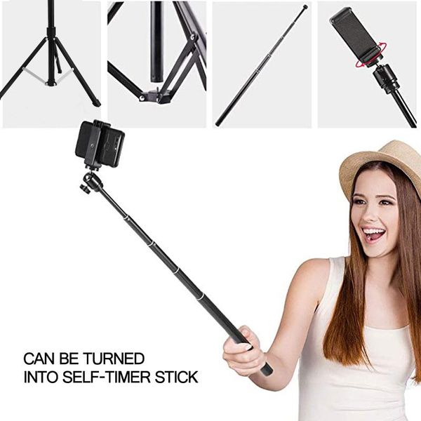 

live streaming makeup selfie stick monopod tripod stand ring light vlog kits monopods