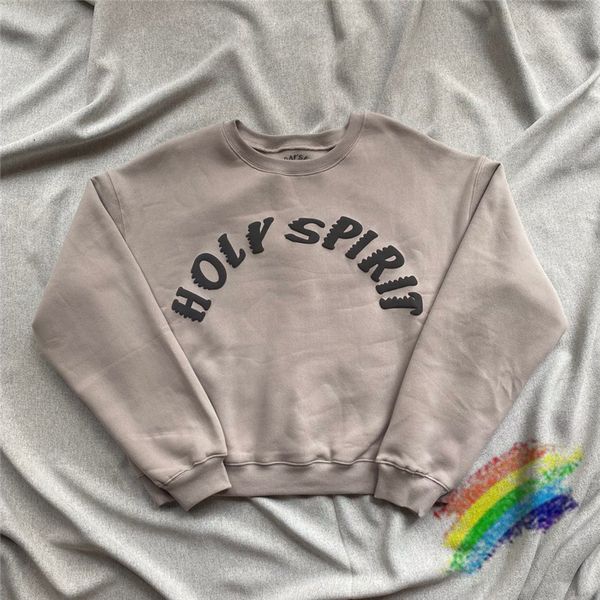 

nice washed sweatshirts men women foam printing crewneck hoodie, Black
