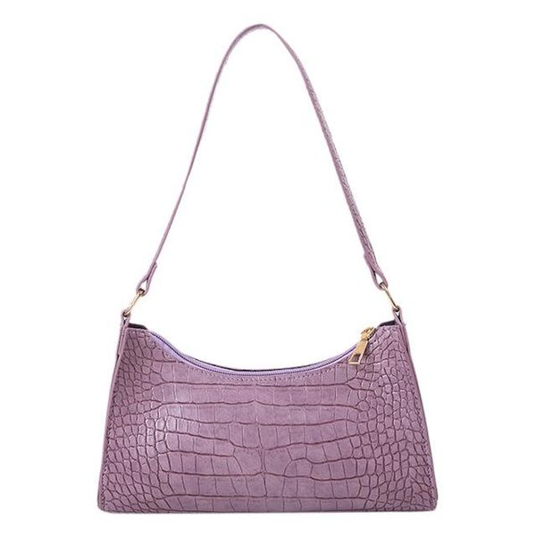 

evening bags retro crocodile pattern shoulder bag for women pu leather armpit france baguette casual female handbags advanced totes