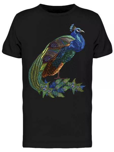 

fashion peacock men's tee -image by shutterstock, White;black