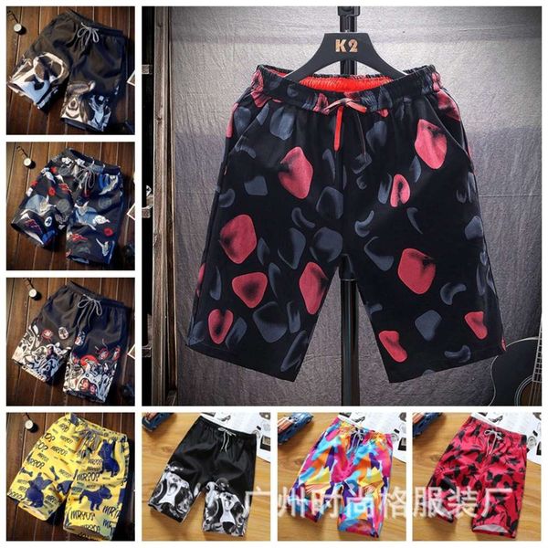 

men's shorts men's pants summer fashion relaxed straight beach shorts, White;black
