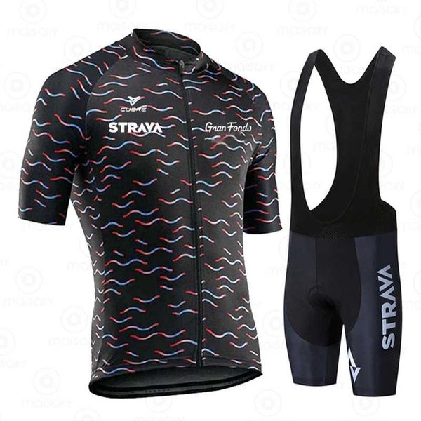 

racing sets 2021 strava cycling jersey set breathable pro team bicycle men clothing bib shorts triathlon suit bike wearjersey, Black;blue
