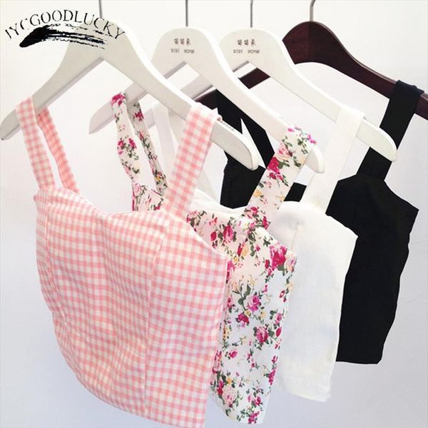 

crop short cute floral women camis tube dill black cropped feminino bustier, White