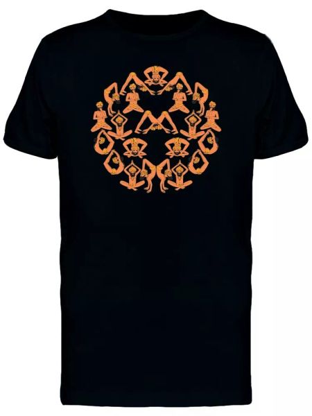 

multiple yoga poses men's tee -image by shutterstock, White;black