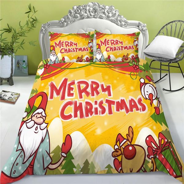 

bedding sets set  duvet cover merry christmas super soft breathable for kids festival bed gift decorations