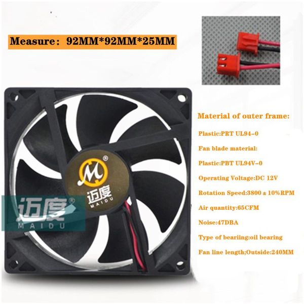 

fans & coolings adaptedto oil-retaining bearing yy9225h12s mini refrigerator fan car kemin cooling large air volume 12v postage