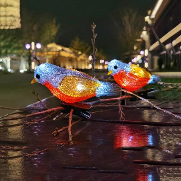 

strings bird led solar string lights outdoor waterproof tree decoration light for garden holiday lantern curtain with clip