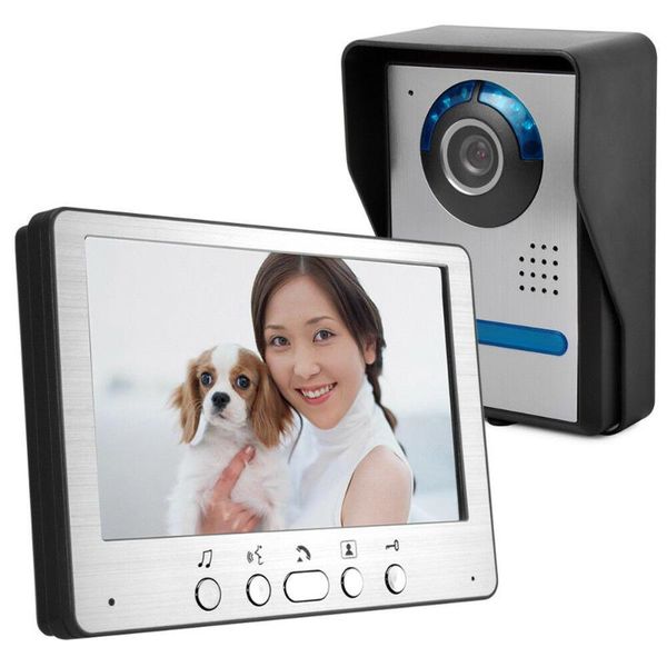 

7inch lcd indoor wired video doorbell doorphone intercom system ir cctv camera outdoor door phones