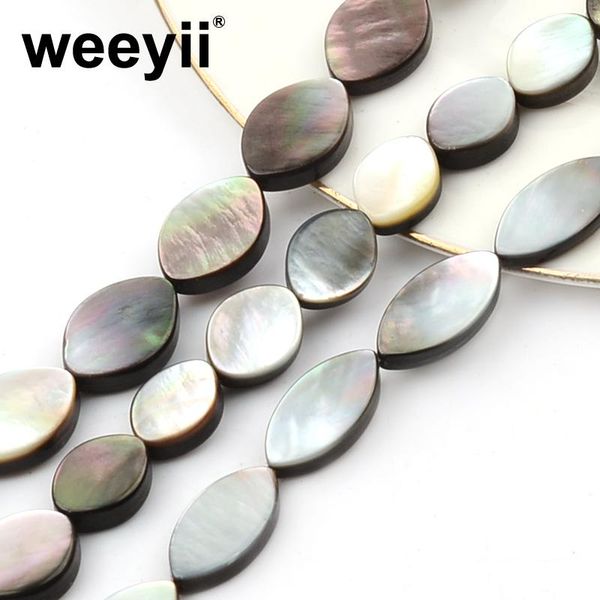 

other natural black shell beads leaf shape beaded charms women jewelry making loose spacer diy bracelet accessories