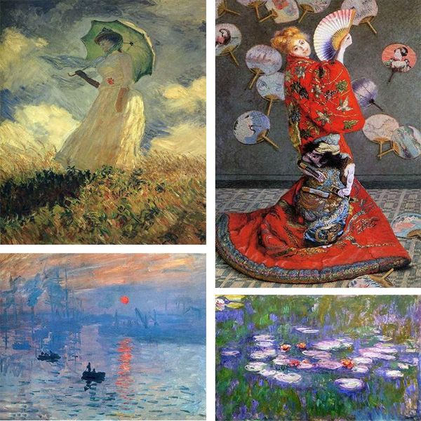

diamond painting famous fr painter claude monet series 5d diy full square/round embroidery picture home decor 20cmx30cm