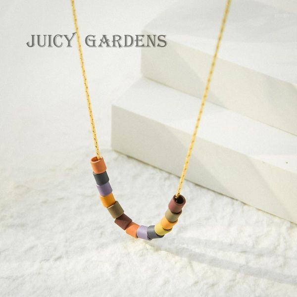 

colored feminine necklace with gold-plated simple collarbone chain chains1, Silver