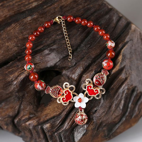 

xianlan105 antique anklets 2021 new tide female web celebrity recorded chinese wind restoring ancient ways of red bell foot chain, Silver