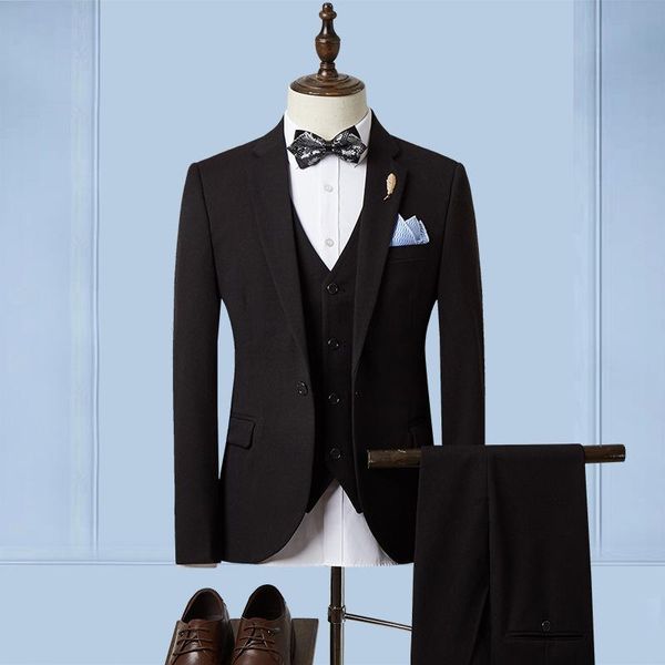 

men's suits & blazers british style sub suit coat dress business casual professional wedding three piece, White;black