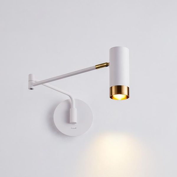 

wall lamp rotatable sconce modern bedroom bedside led light home indoor mirror lighting for living room/washing room