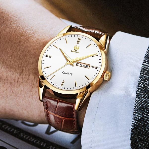 

wristwatches qingxiya men's watches men wrist watch leather quartz sports waterproof male clock relogio masculino 6618, Slivery;brown