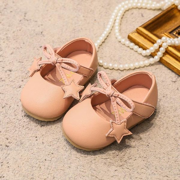 

flat shoes baby girl autumn cute bow soft bottom first walkers non-slip toddler kids princess size 14-26 soh011, Black;grey