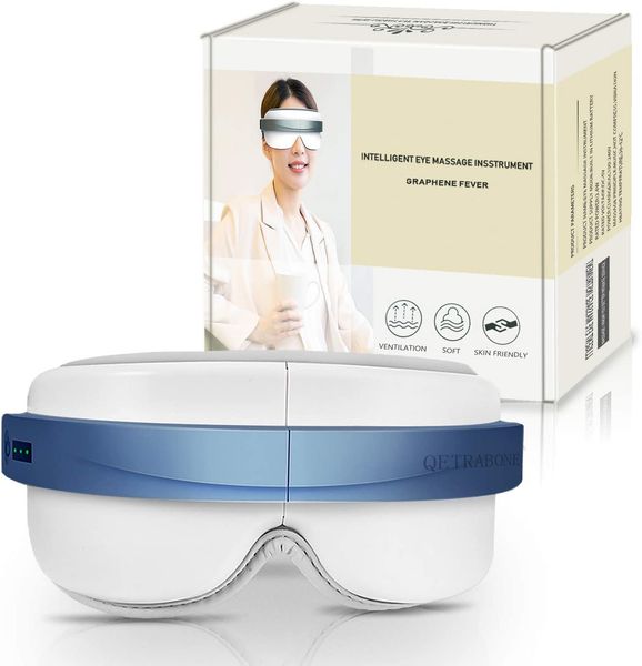

electric eye massager with heat, bluetooth music, rechargeable therapy visual massager