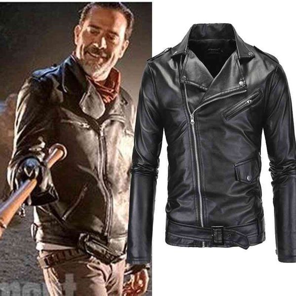

movie the walking dead men's leather et, casual coat, -xxxl, Black