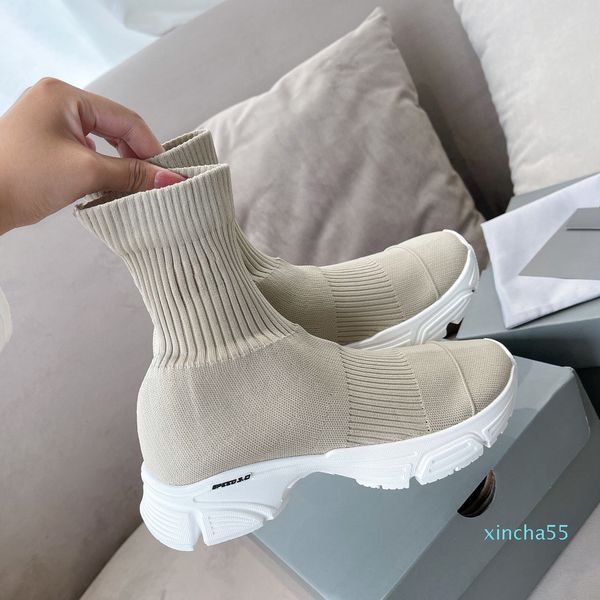 

sock-style silhouette flats boots speed apricot recycled knitted trainers for casual ankle booties luxury designer, Black