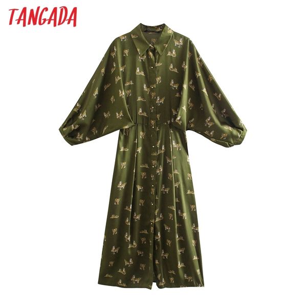 

fashion women leopard print green loose shirt long sleeve high street ladies midi dress 5z62 210416, Black;gray