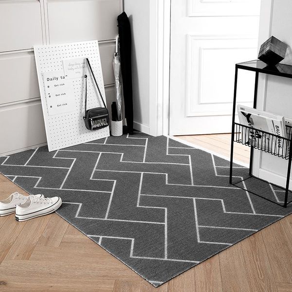 

carpets anti-slip mat pvc silk loop home doormat living room kitchen bath entrance door carpet stripe custom