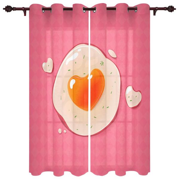 

translucent curtains plaid pink egg love heart valance window living room bedroom curtain & drapes
