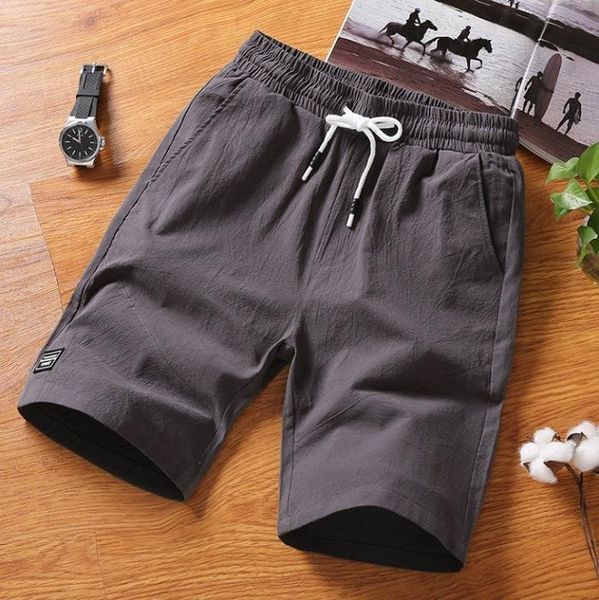

summer solid casual shorts men cargo plus size 4xl bermuda beach men's, White;black