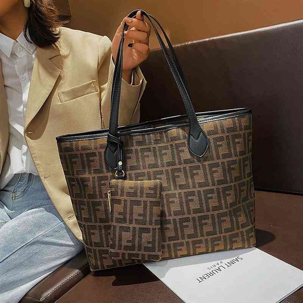 Bolsa Premium Bolsa Grande Feminina Nova Moda Versão Grande Capacidade Tela Versátil Bolsas Mão