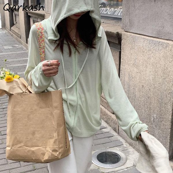 

women's jackets women basic summer sun proof hooded large size 4xl zip up all-match loose thin breathable leisure 4 color cozy, Black;brown