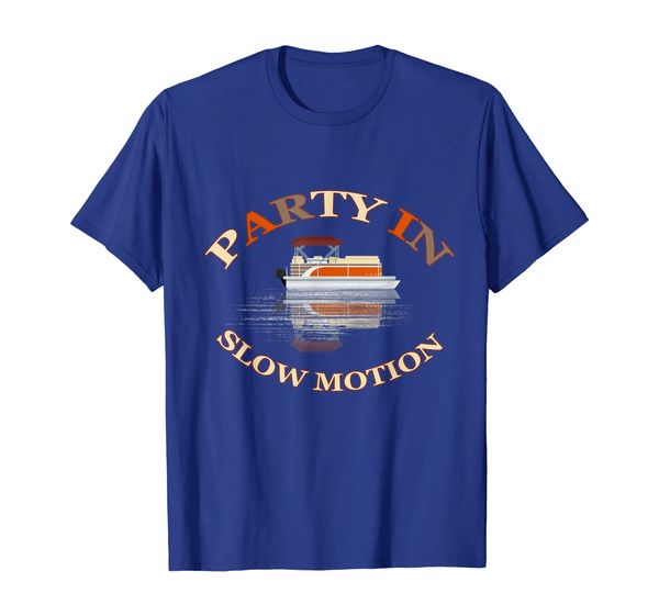 

funny pontoon t-shirt party in slow motion, White;black