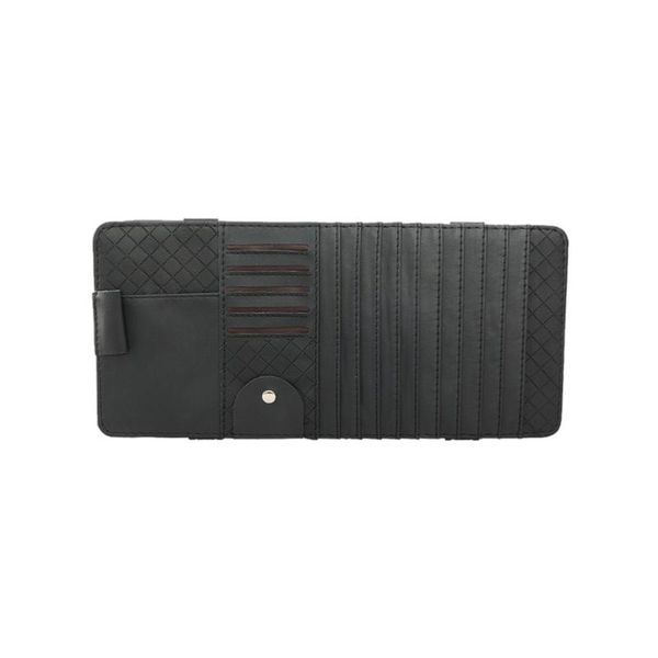 

car organizer 1pc storage bag leather multi-functional sun visor holder for vehicle