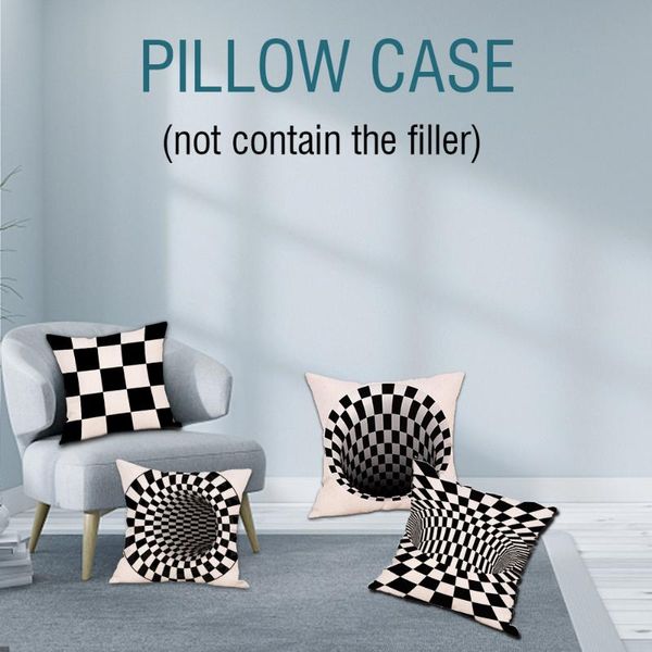 

cushion/decorative pillow cushion case bedroom square living room sofa home decor flax throw cover car interior cool visual zipper geometry