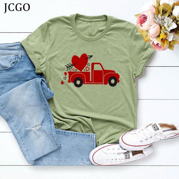 

women's t-shirt jcgo plus size 5xl 4xl women t shirt cotton summer cute love graphic print short sleeve o-neck casual tshirts basic te, White